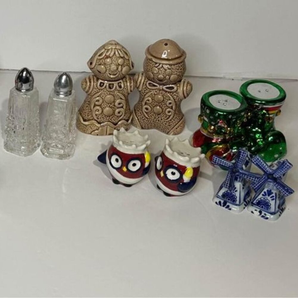 Assorted Collection of Salt and Pepper Shakers- Lot of 9 Pairs